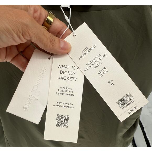 Veronica Beard Dickey Hutchinson Jacket Olive Army Green Size XL Wool Blazer NWT - Picture 9 of 13